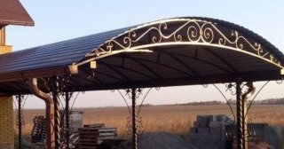 Кованые односкатные навесы для дома в Владикавказе | Цены от 2077 руб.